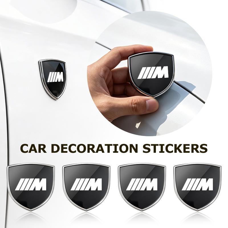 qznrv2 Car Body Logo Decoration Sticker 3D Stereo Alloy Modification For BMW Performance M E87 E30 E46 E28 F35 G20 E93 F20 X3 X