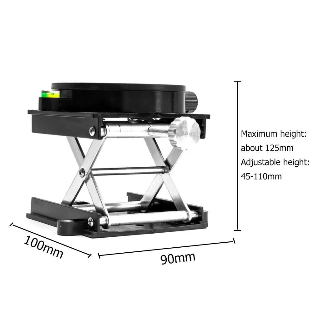 Aluminium Alloy Lift Platform 360 Degree Rotation Table Lifting Stand Anti-corrosion High Hardness for Engraving Lab Tools