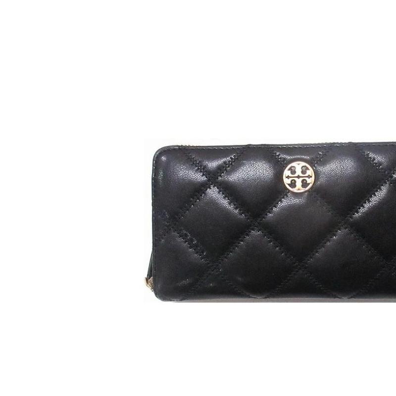 Tory Burch Кошелек женский Willa с металлической эмблемой, на молнии, кожаный, черный 159228-001