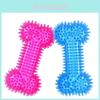 Игрушка для собак из ТПР, прочная и издающая звук, жевательная игрушка для питомцев для чистки зубов, игрушка в виде кости с шипами для собак