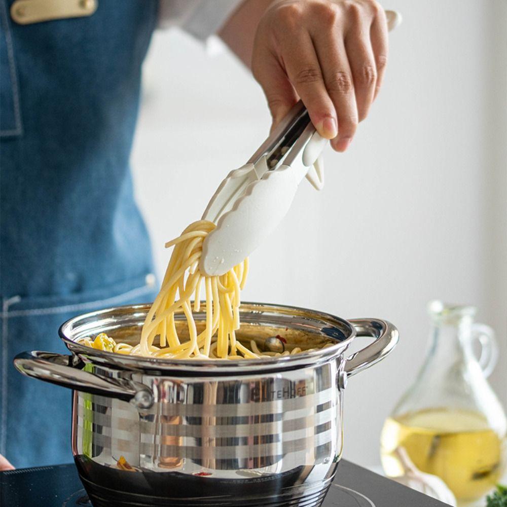 Силиконовые наконечники и подставка Кухонные щипцы для приготовления пищи Нескользящий зажим для барбекю Зажим для щипцов для барбекю Приготовление пищи