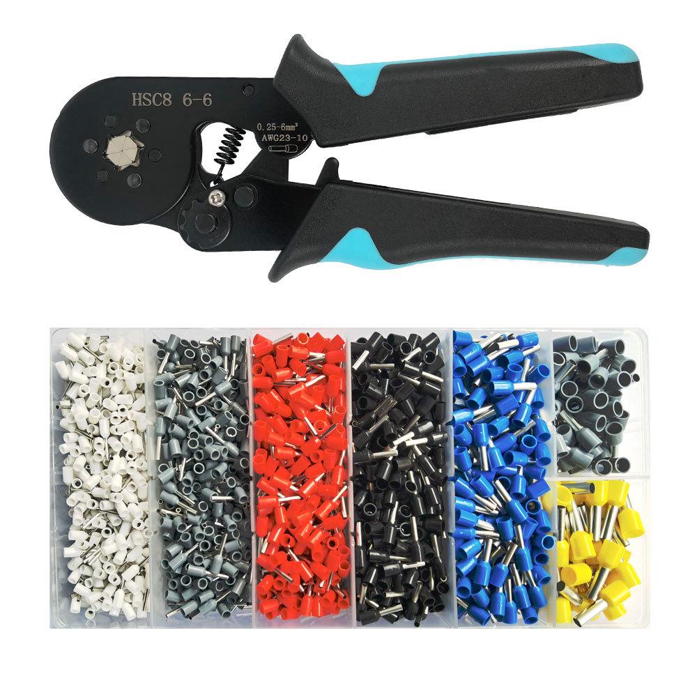 Hexagonal Mini Tube Crimping Pliers Set HSC8 6-6 - Multi-Function European Ratchet