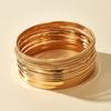 14Pcs/Set Women Bracelets Punk Bohemian Exaggerated Smooth Wide Decorative Golden Color Ladies Cuff Bangles