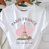 New Arrival Paris Tower Printed Short Sleeved Round Neck Y2k Tshirt Men Clothing New In Top & Tees Mens T-Shirt Camisetas 70362