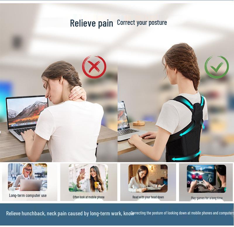 Breathable Pink Posture Corrector: Comfortable Invisible Waist and Shoulder Support for Men and Women