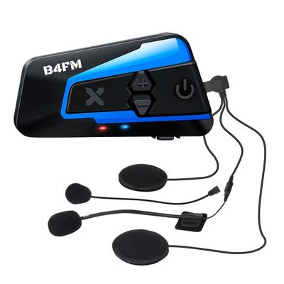 Мотоциклетный одновременный FM Водонепроницаемый Bluetooth Музыка Смартфон Музыка IP67 Непрерывный разговор Двойная сертификация на японском языке LX-B4FM Интерком, 10 райдеров,