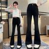 2025 Джинсы клеш для похудения в корейском стиле для девочек – Модная весенне-осенняя мода