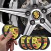 4 шт. 56 мм Для Cayenne Panamera Macan 911 Taycan Boxster Cayman 918 Pajun Колпачки на центр колеса автомобиля Колпачки на диск Наклейки с логотипом