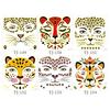New gold-embossed metallic tattoo stickers for holiday parties and stage makeup, leopard print tattoo stickers