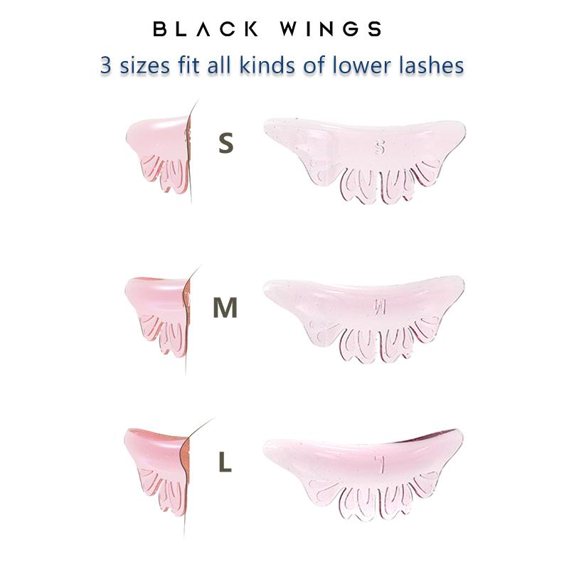 BLACKWINGS 3 размера Патчи под глаза в форме бабочки для ламинирования ресниц, Бигуди для завивки ресниц, Подушечки для лифтинга, Подушечки для ламинирования ресниц, Ролики для LashLift, Силиконовые(Розовая бабочка 3 размеров)