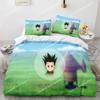 HUNTER×HUNTER Постельный комплект Односпальный Полуторный Двуспальный Размер Квинсайз Кингсайз Комплект для кровати Взрослый Детский Спальня Комплекты пододеяльников Набор мебели для кровати Спальня