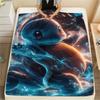 Squirtle Warm Printed Flannel Blanket for Home Bedroom Sofa Travel and Picnic.-TING