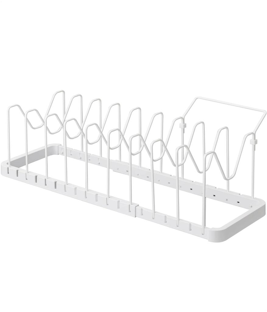 Yamazaki Jitsugyo под раковиной телескопическая подставка для кастрюли с крышкой, белая x D20 x Tower Kitchen Storage 3840 & приблизительно. Ш45~82 В17.5см