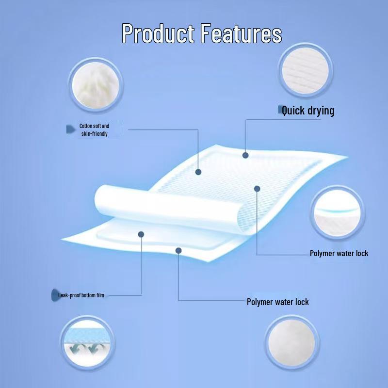 Qifu Утолщенная взрослая гигиеническая прокладка при недержании - Одноразовый протектор матраса для пожилых и послеродовых женщин