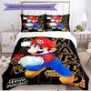 3pcs Duvet Cover Set (1*Duvet Cover + 2*Pillowcase, Without Core), Super Mario Print Soft All‑Season Bedding Set, Home Bedroom Decor Gift