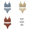CINOON 3Pcs/Lot Women Bra Set Sexy Seamless Thong Low Waist Panties Wire Free Bra Bralette Lingerie Brassiere Female Underwear Set