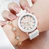 Xiaomi 6PCS/Set Women's Watch Casual Silicone Band Analog Quartz Watch Rhinestone Heart Jewelry Set(Without Box)