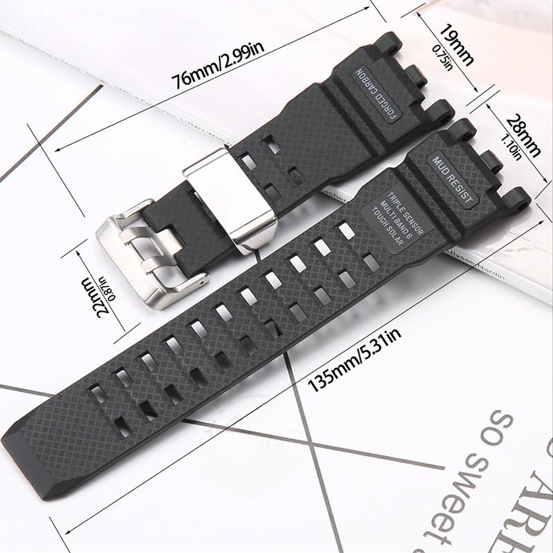 Силиконовый ремешок для Casio GWG-2000 GWG-2040 мужские спортивные водонепроницаемые часы TPU аксессуары браслет