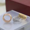 Rivet Ring Three Color High-end Material Hottest New Item Is The Dual Color Electroplating Unisex Gift