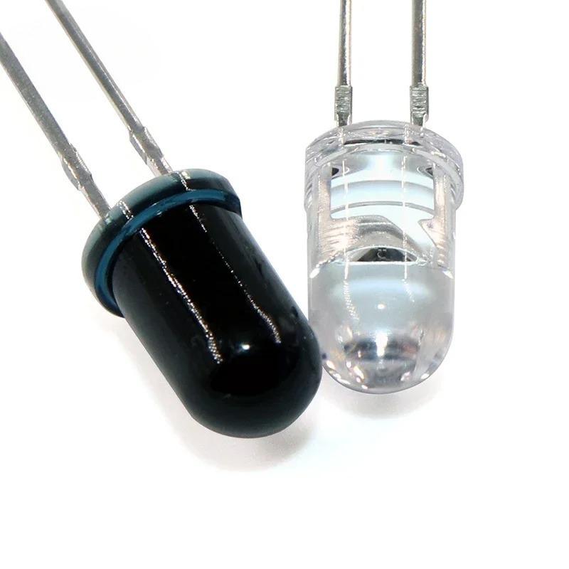 10 пар 3 мм 5 мм 940 нм светодиодов Инфракрасный излучатель и ИК-приемный диод Передатчик Приемник F3 F5 Светодиодные диоды 301A Для Arduino