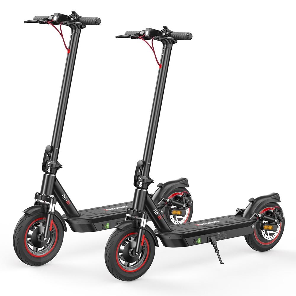 iScooter i10 10" Electric Scooter for Adults - 45KM Range, 650W Motor, Dual Suspension & Air Tires | 40KM/H Speed & 120KG Load(NO ABE)