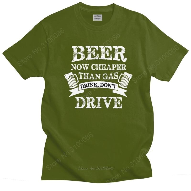Fashion Beer Letter Tshirt Unisex Short Sleeved Printed Drink Lover Tee Tops Crew Neck Fitted  Cotton T Shirt  Merchandise