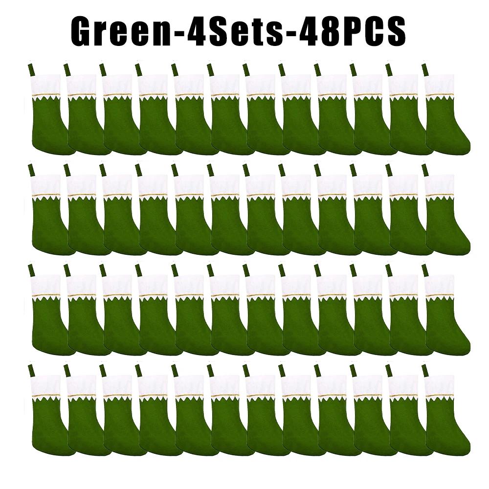 Christmas Stocking Decorations for Tree Hanging Fillable Holiday Candy Sock Gift Bags Large Red Xmas Stockings Festive Supplies