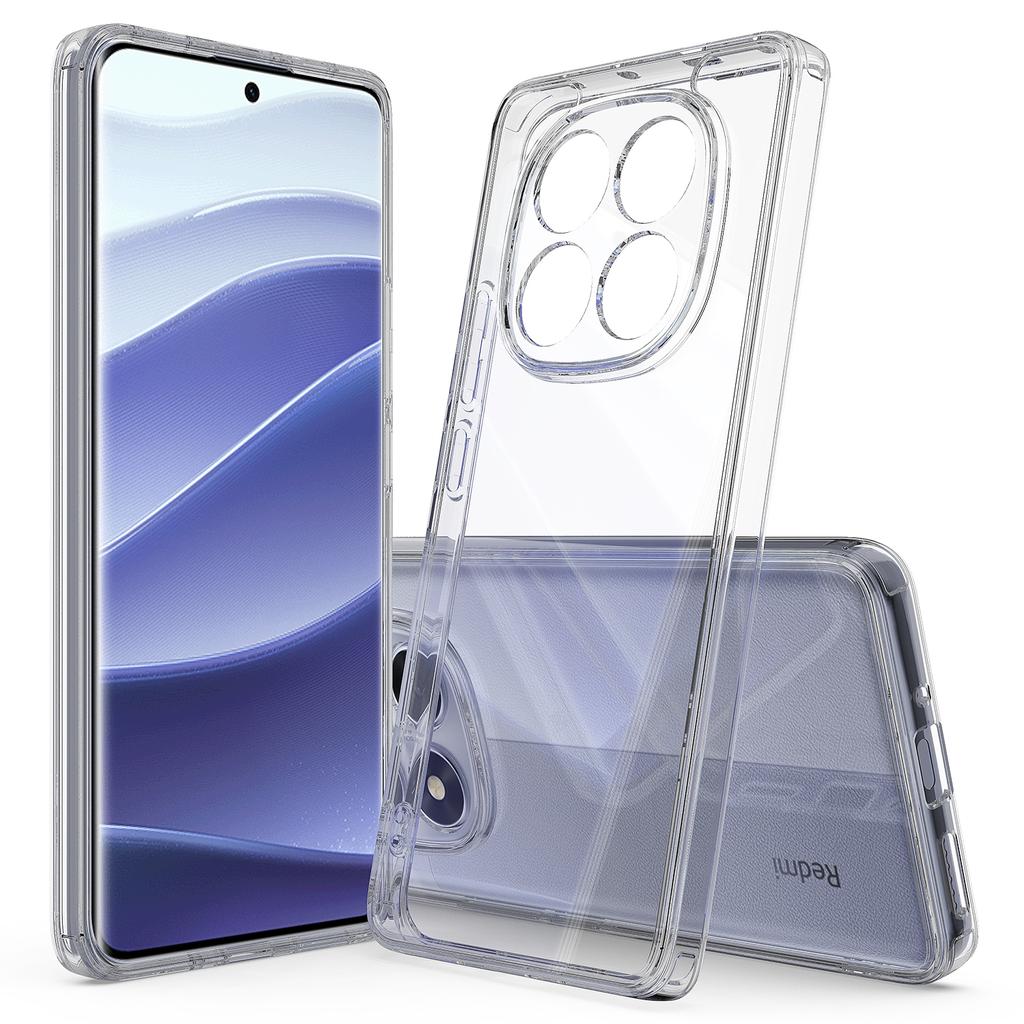For Xiaomi Redmi Note 14 Pro+ 5G Clear Phone Case TPU+Acrylic Shockproof Phone Back Cover