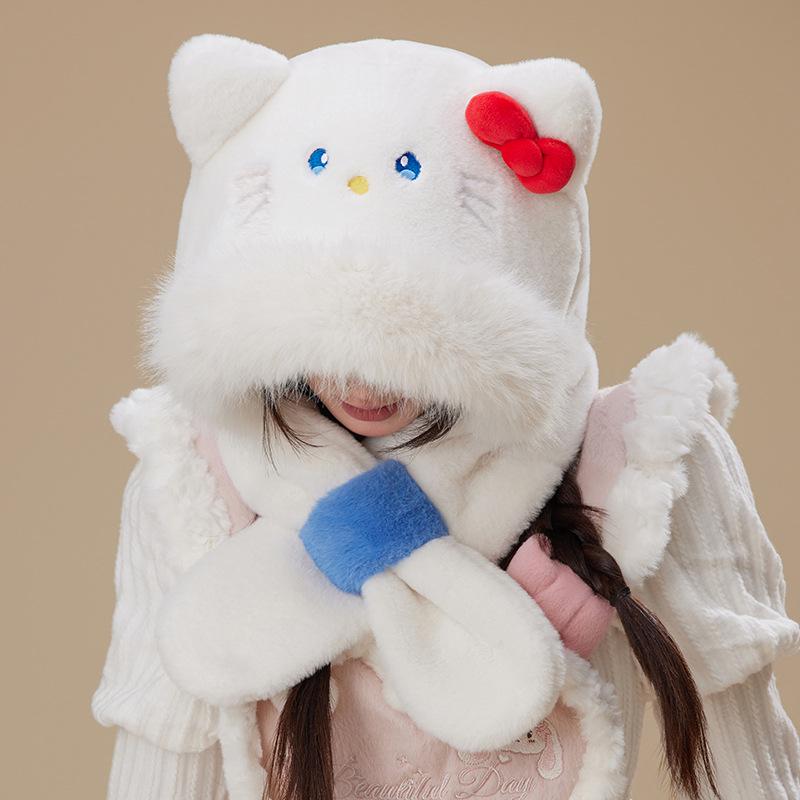 Zootopia Nick Fox Windproof Snood: Winter Cartoon Warm Hat & Ear Muffs Combo