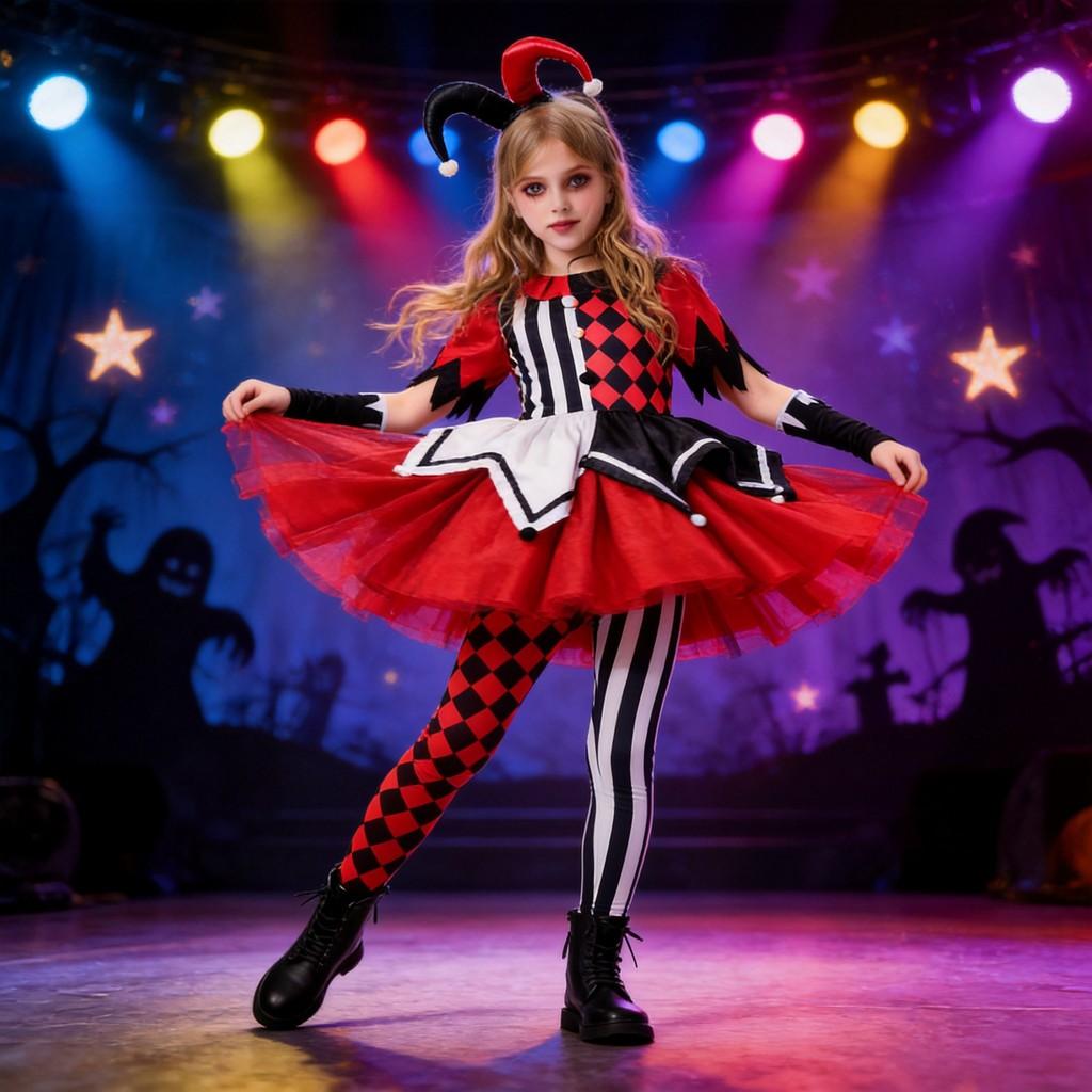 It Clown Themed Childrens Costume Dress With Polyester Fabric For Halloween Party And Festival