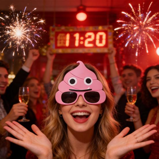 Смешные Очки-Какашки Форма Какашки Вечеринка Солнцезащитные Очки День Рождения Фото Реквизит Фестиваль Аксессуар Очки для Дискотеки Розыгрыш Подарок