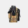 [Pre-Owned] Camera Bag Small Khaki Canvas Crossbody Shoulder Bag Silver Hardware Detachable Strap - Fair #J95K9S