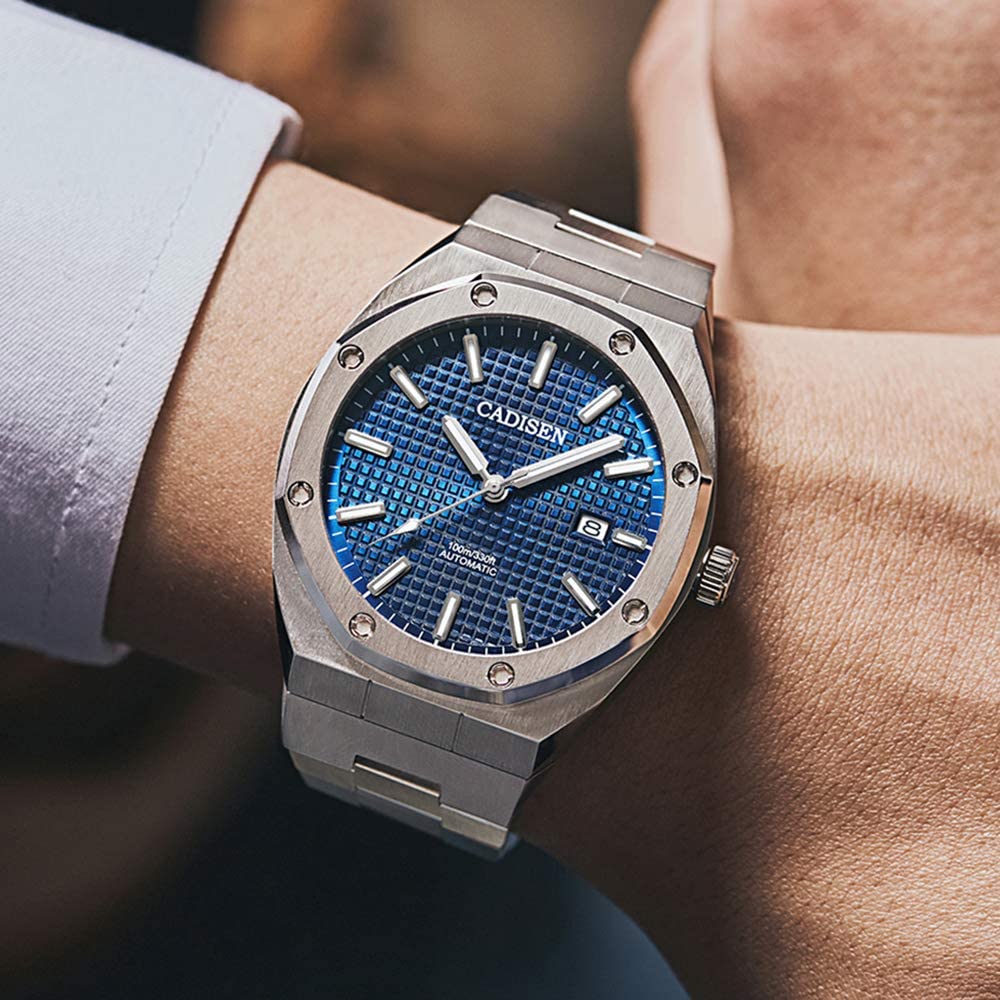 Часы с автоматическим заводом, сделаны в Японии, механизм MIYOTA8215, Royal Oak, немецкий дизайнер, стиль ретро, водонепроницаемость 10 АТМ, механический корпус в комплекте