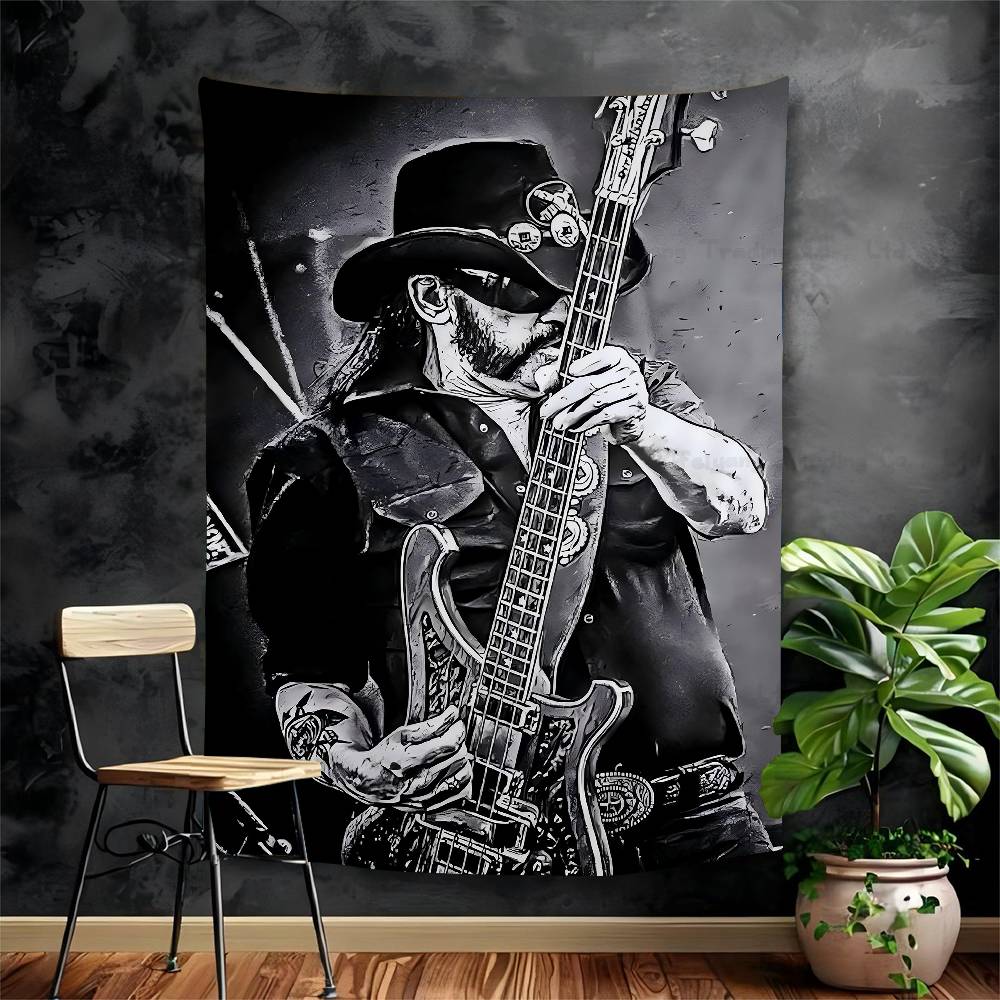 Певец LLemmyKilmister Настенный гобелен Арт-печать Дешевый Хиппи Настенный подвес Богемские настенные гобелены Мандала Арт Декор для дома