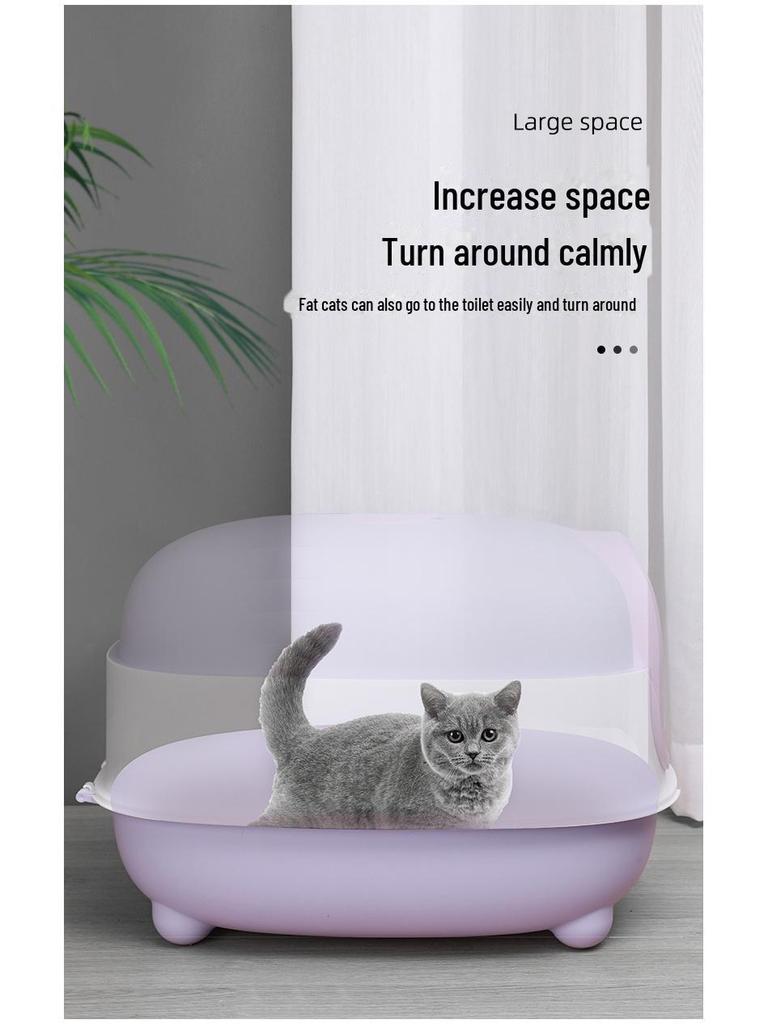 Enclosed Cat Litter Box with UV Sterilization & Anti-Splash Deodorization