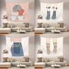 Home Wall Decoration Tapestry Girl Cute Pattern Hanging Cloth Office Living Room Tapestry