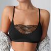 Женское удобное сексуальное однотонное нижнее белье с кружевной отделкой, бюстгальтер без накладки на грудь