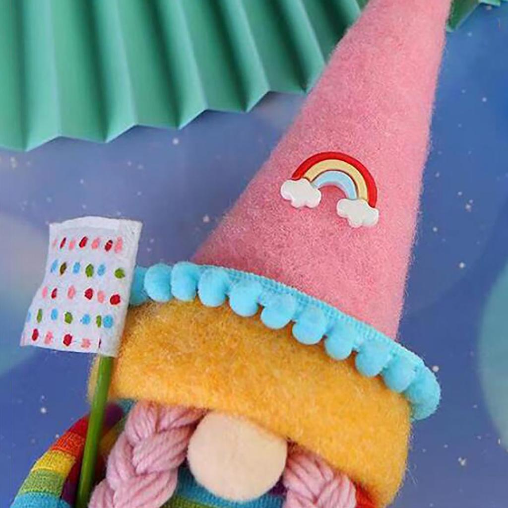 Карликовая кукла Рудольф Безликая кукла Симпатичная красочная кукла Оконные украшения