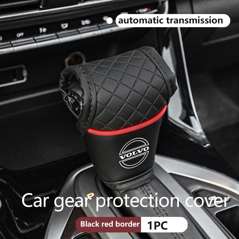 AABBC1 Leather Car Gear Shift Sleeve Knob Protective Cover For Volvo XC90 V90 V60 V40 S80 S60 S90 C40 XC60 XC40 V70 XC70