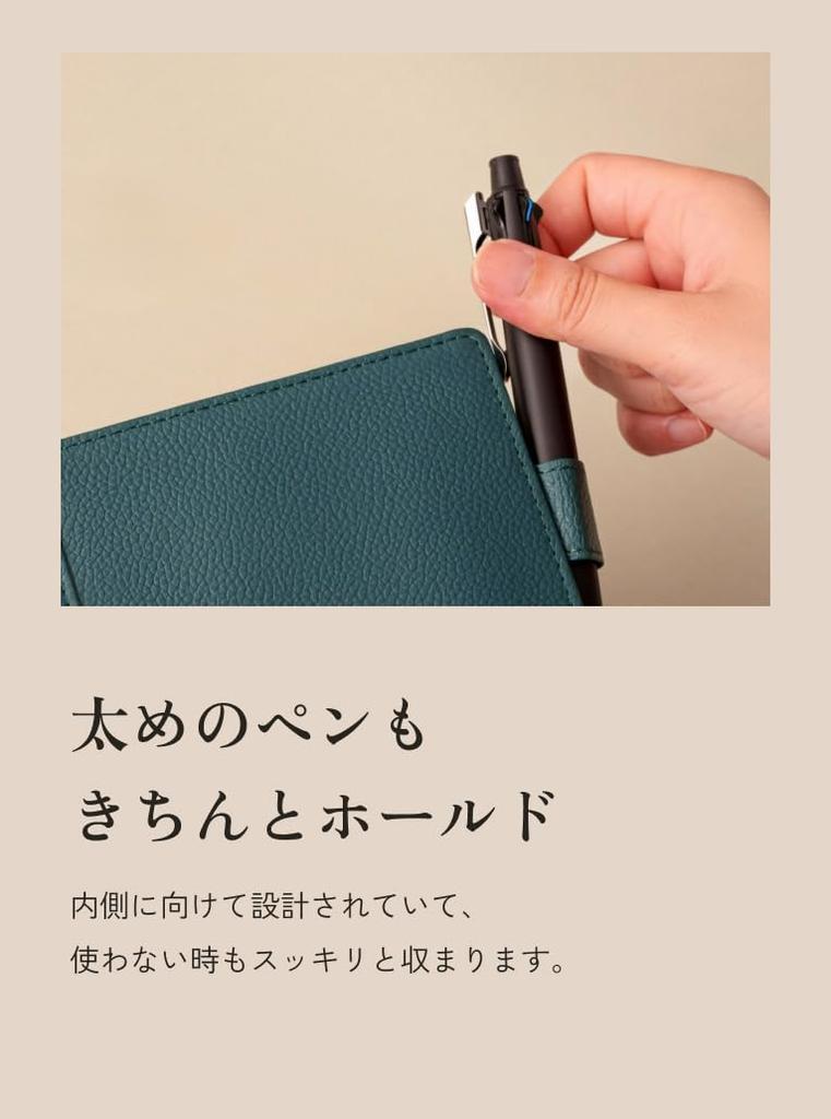 Кожаный чехол для блокнота, водоотталкивающая оригинальная кожа, натуральная коровья кожа, держатель для ручек, 2 кармана, закладка, ремешок [Business Factory] (B6) (Дыра черная)