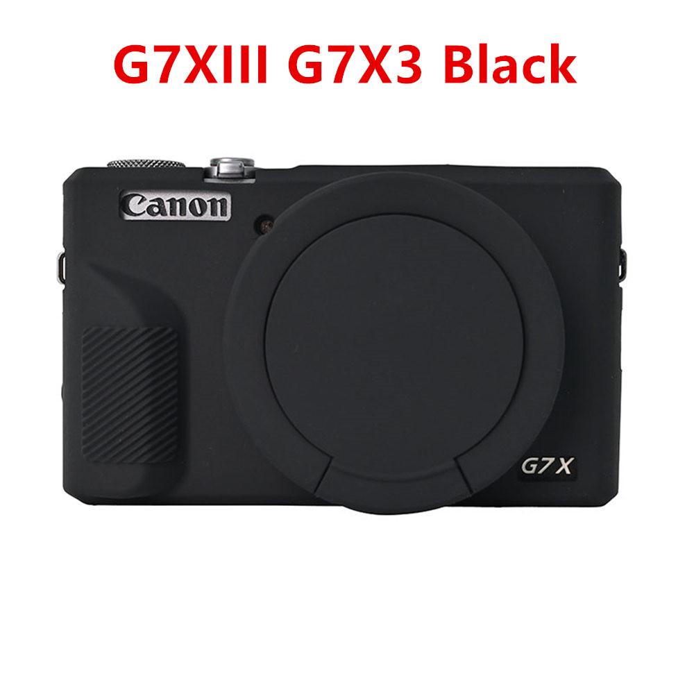 G7XII G7XIII Мягкий резиновый силиконовый чехол для Canon PowerShot G7X Mark II III G7X2 G7X3 Защитная накладка-скин для корпуса с защитой объектива