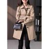 Temperament Trench Coat Women's Medium and Long Spring New High-end Thin Straight Jacket