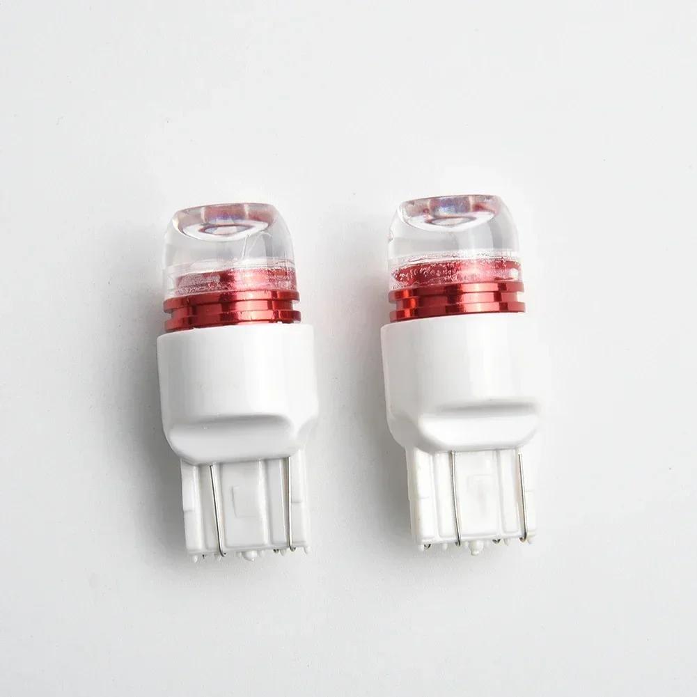 2pcs Red Strobe Flashing Blinking LED Lamp Brake Tail Light Parking Safety 12V High Power 7443 7440 LED Strobe Light Bulbs