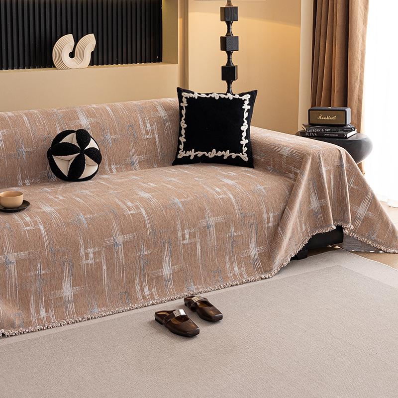 Чехол на диван с кисточками для дома, чехол-одеяло для диванов в гостиной, чехол на сиденье дивана, 3-местный диван, чехол-одеяло для дивана, бежевый