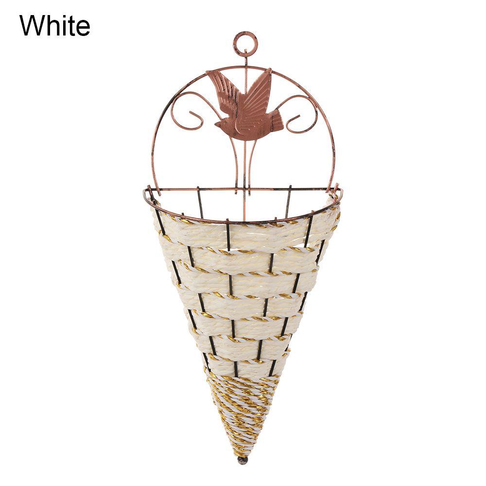 Handcraft Succulent Plant Storage Container Rattan Hanging Basket Flower Basket Garden Decoration