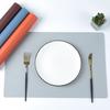 Rectangle Placemat Coaster Anti-scald Heat-Resistant Non-slip Waterproof Heat Insulation PVC Dishwasher Safe Dining Table Decoration Mat