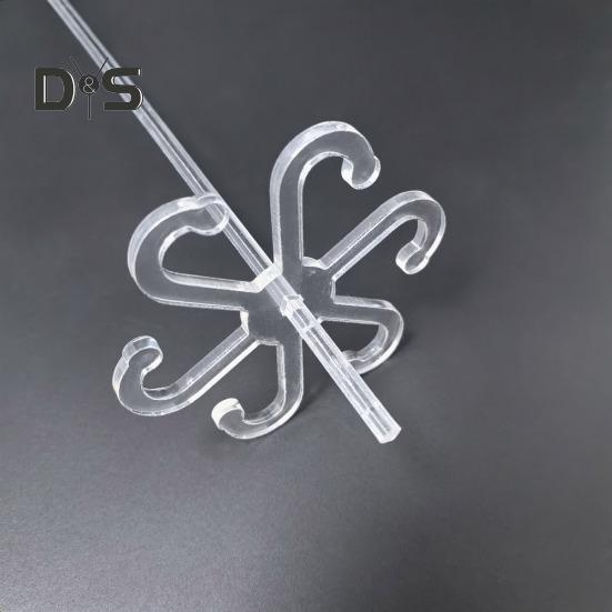 5 шт. держателей для стеблей растений акриловые опоры для стеблей растений с тонким стержнем простая установка крючков для поддержки стеблей для комнатных и уличных садовых растений в горшках