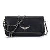 ZV French Exquisite Women's Winged Chain Crossbody Bag: Elegant Envelope Shoulder Bag for Ladies.