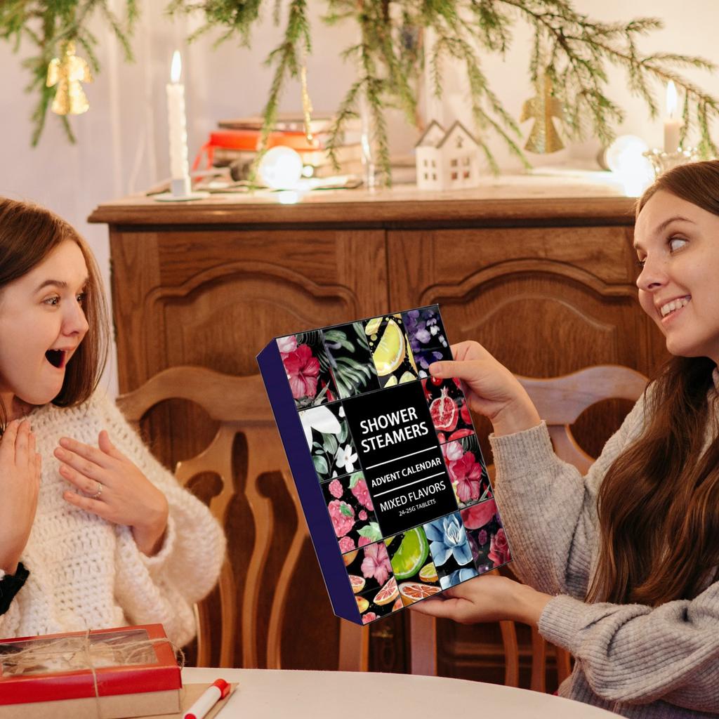 Рождество 2024 Рождественский праздничный адвент-календарь Адвент-календарь Набор для паровой ванны Набор для ароматерапии и СПА