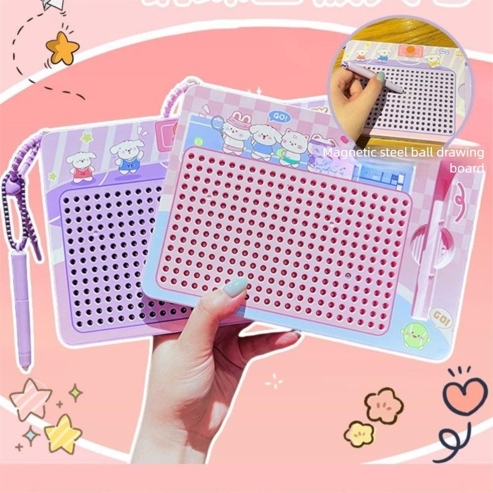 Cartoon Doodle Board Keychain Puzzle Writing Pad Bag Pendant Cute Backpack Key Chain Kids